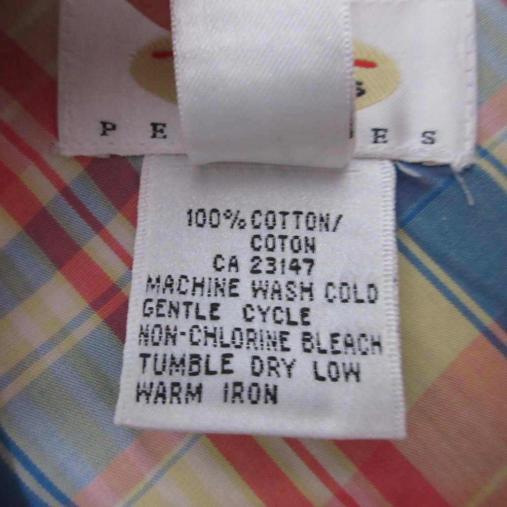 Vintage Talbots Top Madras Plaid Sleeveless Tie Front Button Cotton Pinup Picnic - Picture 6 of 9